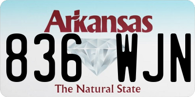 AR license plate 836WJN