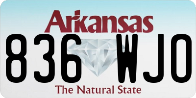 AR license plate 836WJO