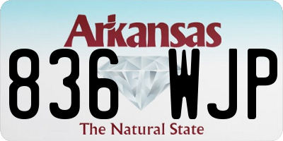 AR license plate 836WJP