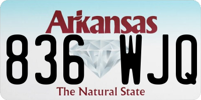 AR license plate 836WJQ
