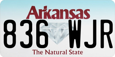 AR license plate 836WJR