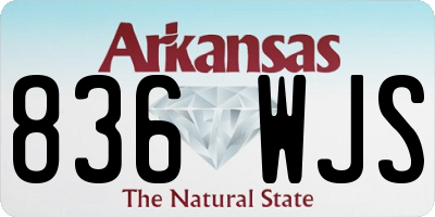AR license plate 836WJS