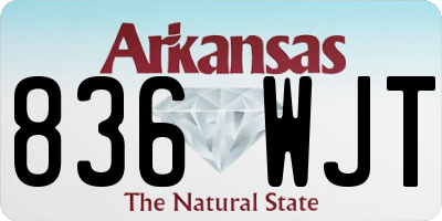 AR license plate 836WJT