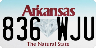 AR license plate 836WJU