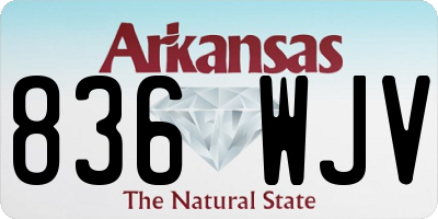 AR license plate 836WJV