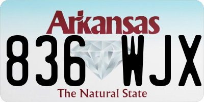 AR license plate 836WJX