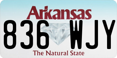AR license plate 836WJY