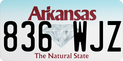 AR license plate 836WJZ
