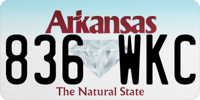 AR license plate 836WKC