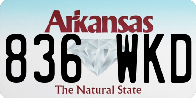 AR license plate 836WKD