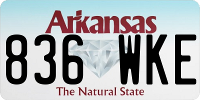 AR license plate 836WKE