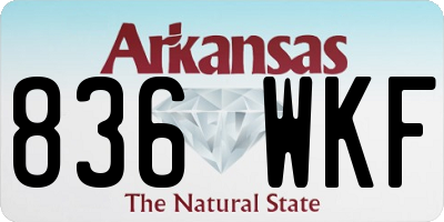 AR license plate 836WKF