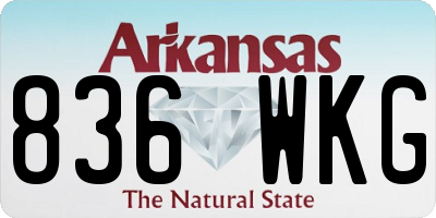 AR license plate 836WKG