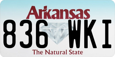AR license plate 836WKI