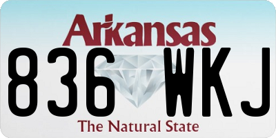 AR license plate 836WKJ