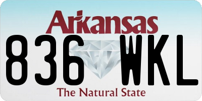 AR license plate 836WKL