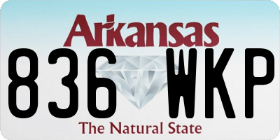 AR license plate 836WKP