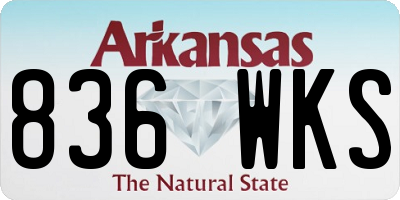 AR license plate 836WKS