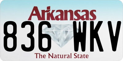 AR license plate 836WKV