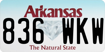 AR license plate 836WKW