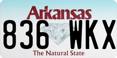 AR license plate 836WKX