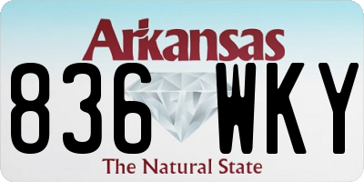 AR license plate 836WKY