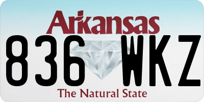 AR license plate 836WKZ