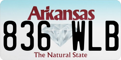 AR license plate 836WLB