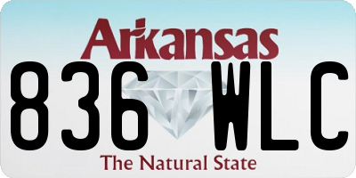 AR license plate 836WLC