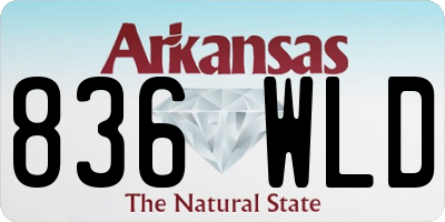 AR license plate 836WLD