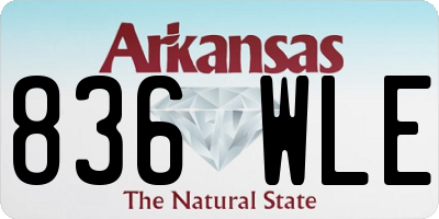 AR license plate 836WLE