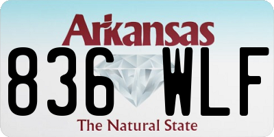 AR license plate 836WLF