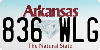 AR license plate 836WLG