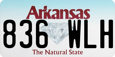 AR license plate 836WLH