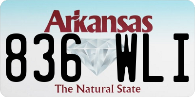 AR license plate 836WLI