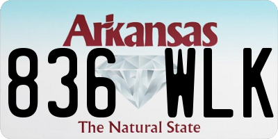 AR license plate 836WLK