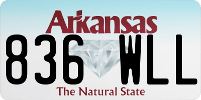 AR license plate 836WLL