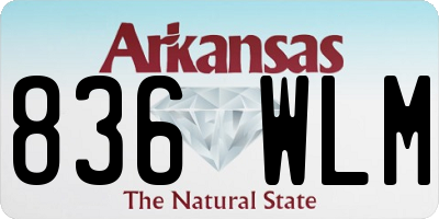 AR license plate 836WLM