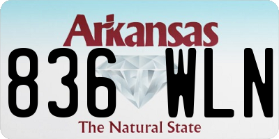 AR license plate 836WLN