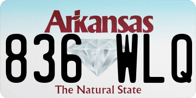 AR license plate 836WLQ