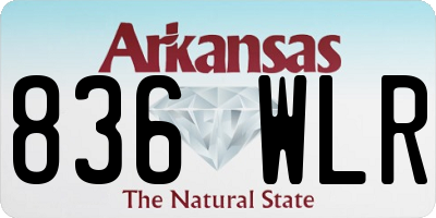 AR license plate 836WLR