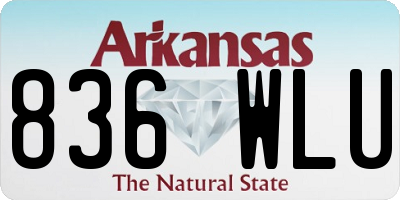 AR license plate 836WLU