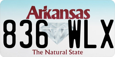AR license plate 836WLX