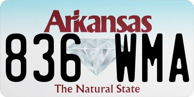 AR license plate 836WMA