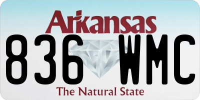 AR license plate 836WMC