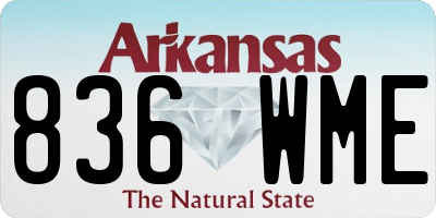 AR license plate 836WME