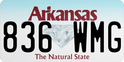 AR license plate 836WMG