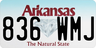 AR license plate 836WMJ