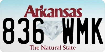 AR license plate 836WMK