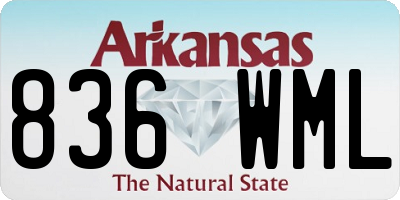 AR license plate 836WML